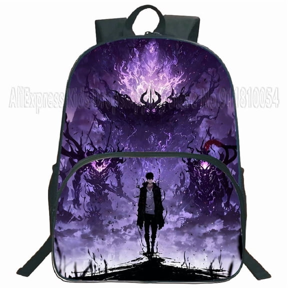 Solo Leveling Theme Backpack Bookbag Casual Daypack Travel Backpacks for Work Hiking Camping