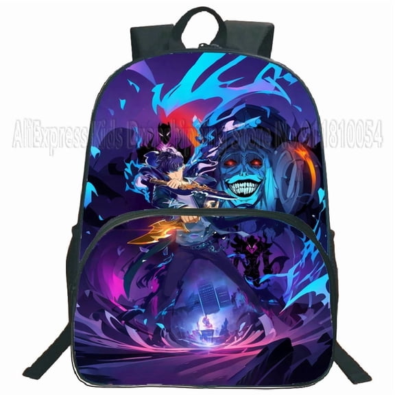 Solo Leveling Theme Backpack Bookbag Casual Daypack Travel Backpacks for Work Hiking Camping