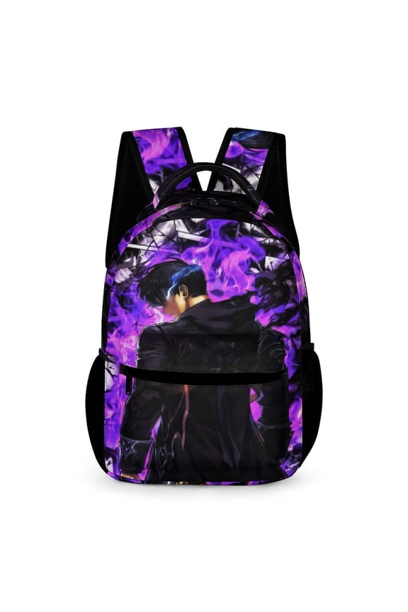 Solo Leveling Theme Backpack Bookbag Casual Daypack Travel Backpacks for Work Hiking Camping