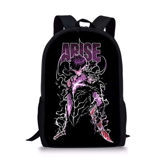 Solo Leveling Theme Backpack Bookbag Casual Daypack Travel Backpacks for Work Hiking Camping