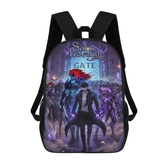 Solo Leveling Theme Backpack Bookbag Casual Daypack Travel Backpacks for Work Hiking Camping