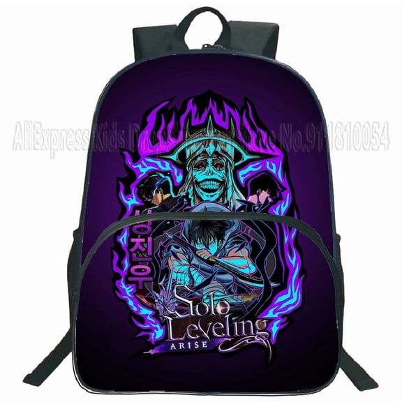 Solo Leveling Theme Backpack Bookbag Casual Daypack Travel Backpacks for Work Hiking Camping