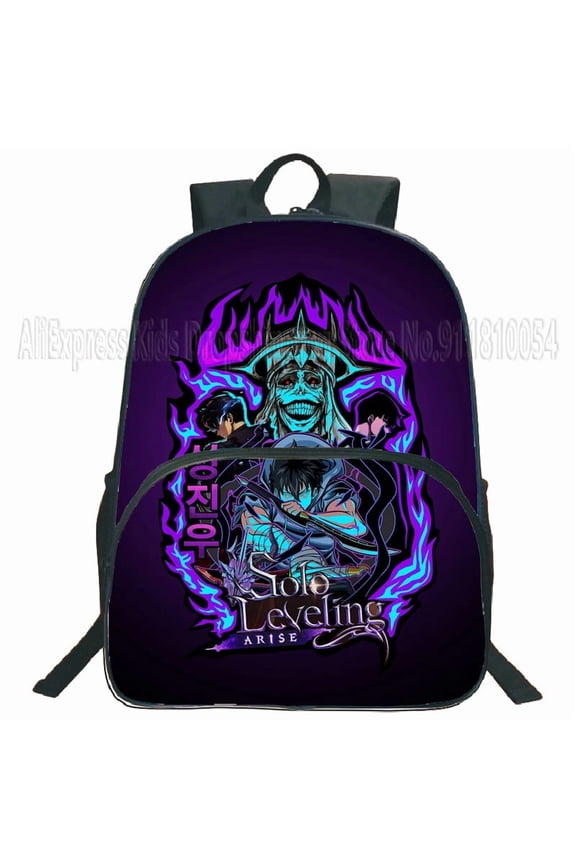 Solo Leveling Theme Backpack Bookbag Casual Daypack Travel Backpacks for Work Hiking Camping