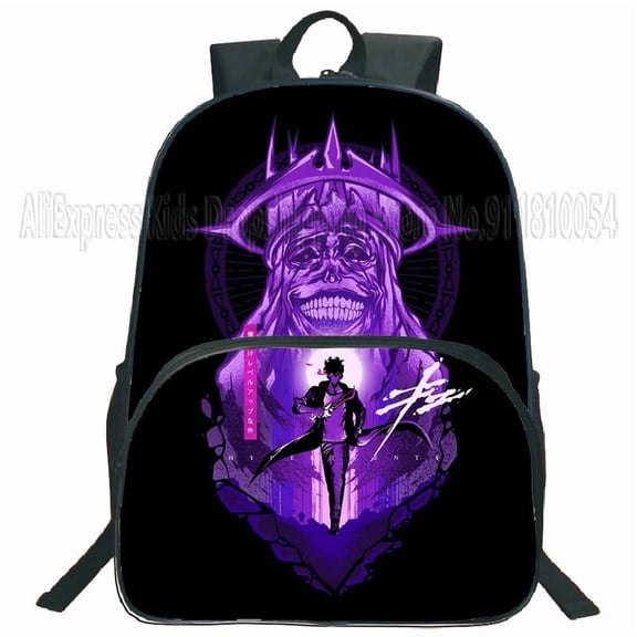 Solo Leveling Theme Backpack Bookbag Casual Daypack Travel Backpacks for Work Hiking Camping