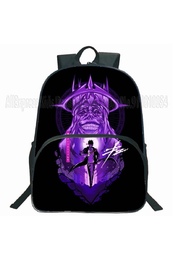 Solo Leveling Theme Backpack Bookbag Casual Daypack Travel Backpacks for Work Hiking Camping