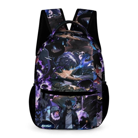 Solo Leveling Theme Backpack Bookbag Casual Daypack Travel Backpacks for Work Hiking Camping