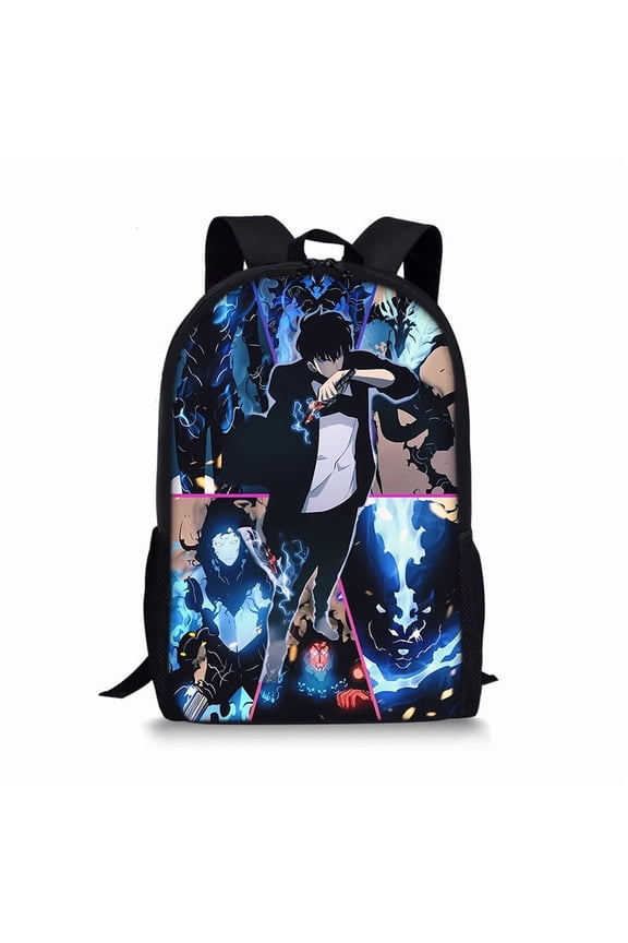 Solo Leveling Theme Backpack Bookbag Casual Daypack Travel Backpacks for Work Hiking Camping