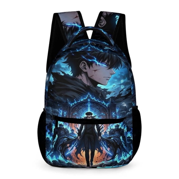 Solo Leveling Theme Backpack Bookbag Casual Daypack Travel Backpacks for Work Hiking Camping