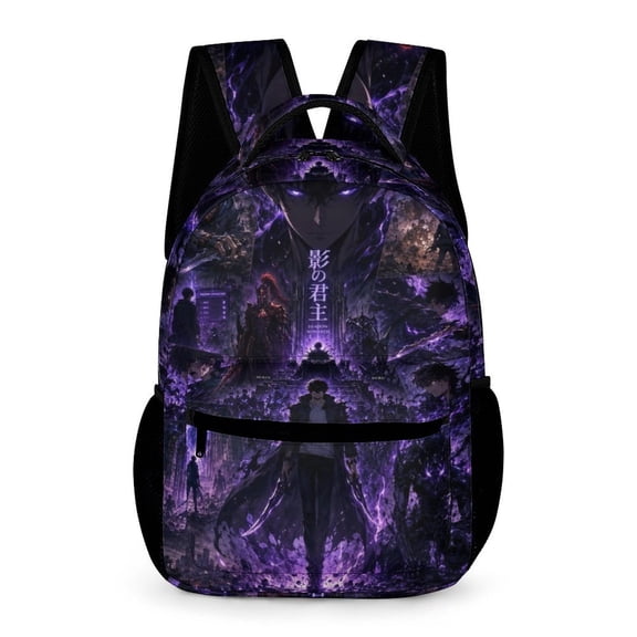Solo Leveling Theme Backpack Bookbag Casual Daypack Travel Backpacks for Work Hiking Camping