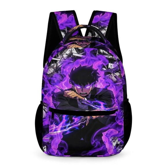 Solo Leveling Theme Backpack Bookbag Casual Daypack Travel Backpacks for Work Hiking Camping