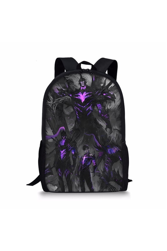 Solo Leveling Theme Backpack Bookbag Casual Daypack Travel Backpacks for Work Hiking Camping