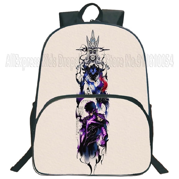 Solo Leveling Theme Backpack Bookbag Casual Daypack Travel Backpacks for Work Hiking Camping