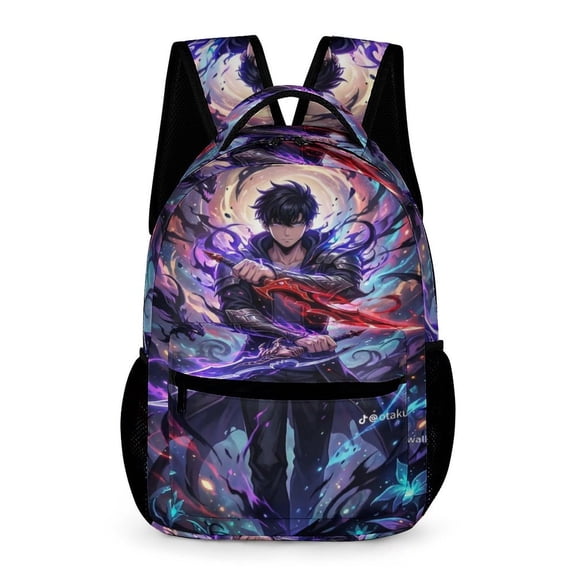 Solo Leveling Theme Backpack Bookbag Casual Daypack Travel Backpacks for Work Hiking Camping