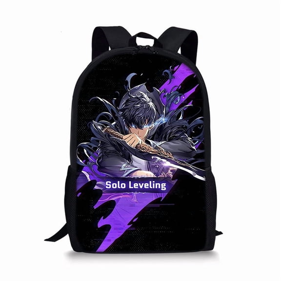 Solo Leveling Theme Backpack Bookbag Casual Daypack Travel Backpacks for Work Hiking Camping