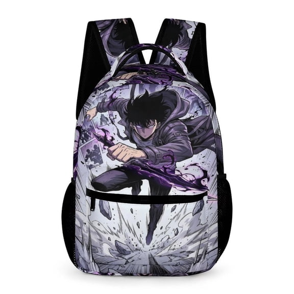 Solo Leveling Theme Backpack Bookbag Casual Daypack Travel Backpacks for Work Hiking Camping