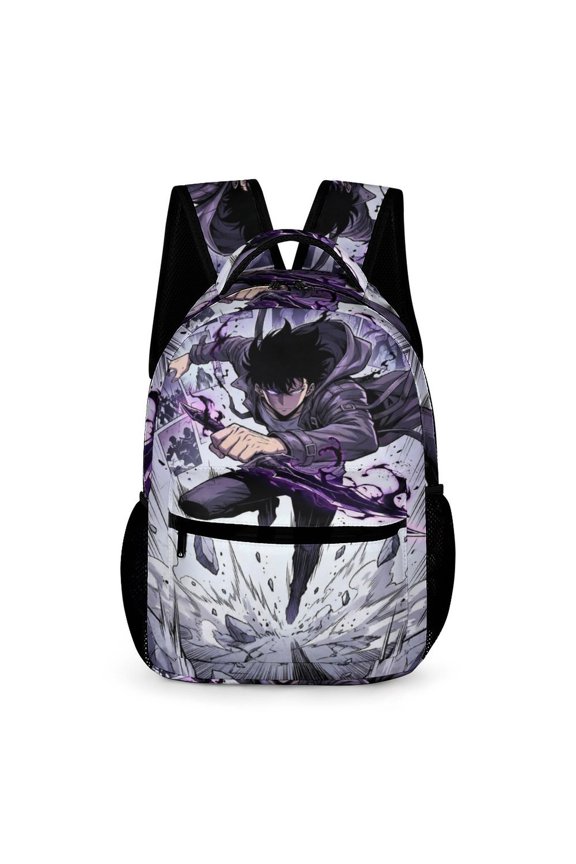 Solo Leveling Theme Backpack Bookbag Casual Daypack Travel Backpacks for Work Hiking Camping