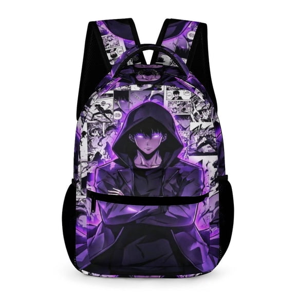 Solo Leveling Theme Backpack Bookbag Casual Daypack Travel Backpacks for Work Hiking Camping