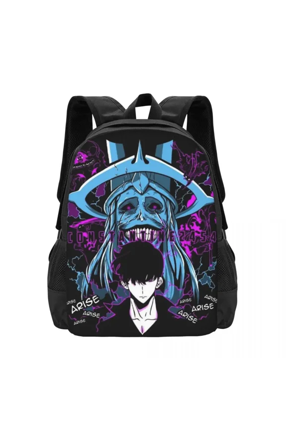 Solo Leveling Theme Backpack Bookbag Casual Daypack Travel Backpacks for Work Hiking Camping
