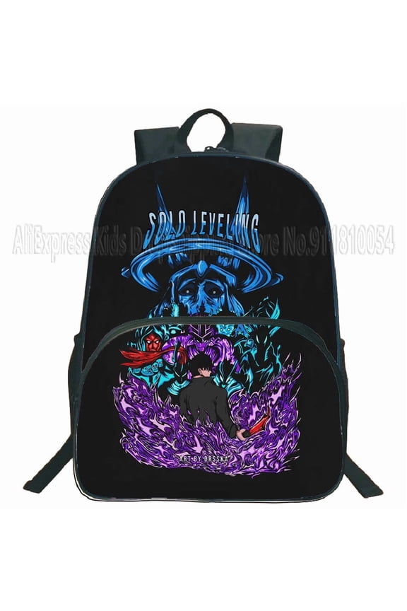 Solo Leveling Theme Backpack Bookbag Casual Daypack Travel Backpacks for Work Hiking Camping
