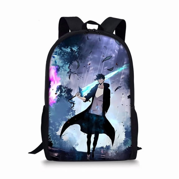 Solo Leveling Theme Backpack Bookbag Casual Daypack Travel Backpacks for Work Hiking Camping