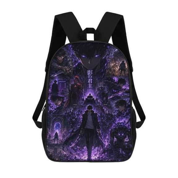 Solo Leveling Theme Backpack Bookbag Casual Daypack Travel Backpacks for Work Hiking Camping