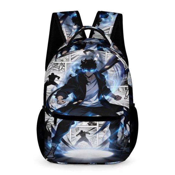 Solo Leveling Theme Backpack Bookbag Casual Daypack Travel Backpacks for Work Hiking Camping