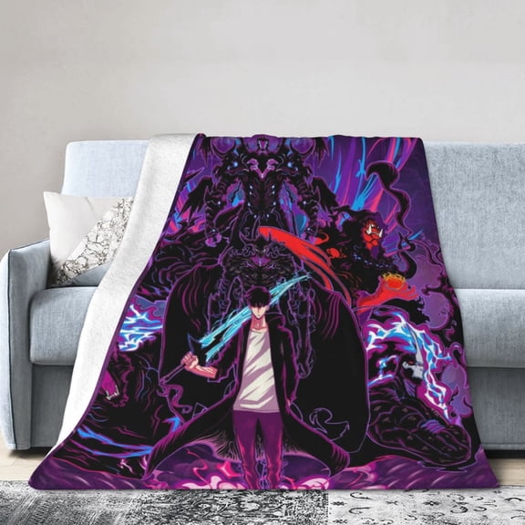 Solo Leveling Throw Blanket Kids Plush Blanket Ultra-Soft Micro Flannel Fleece Blanket for Bedding Sofa Travel 30"x40"