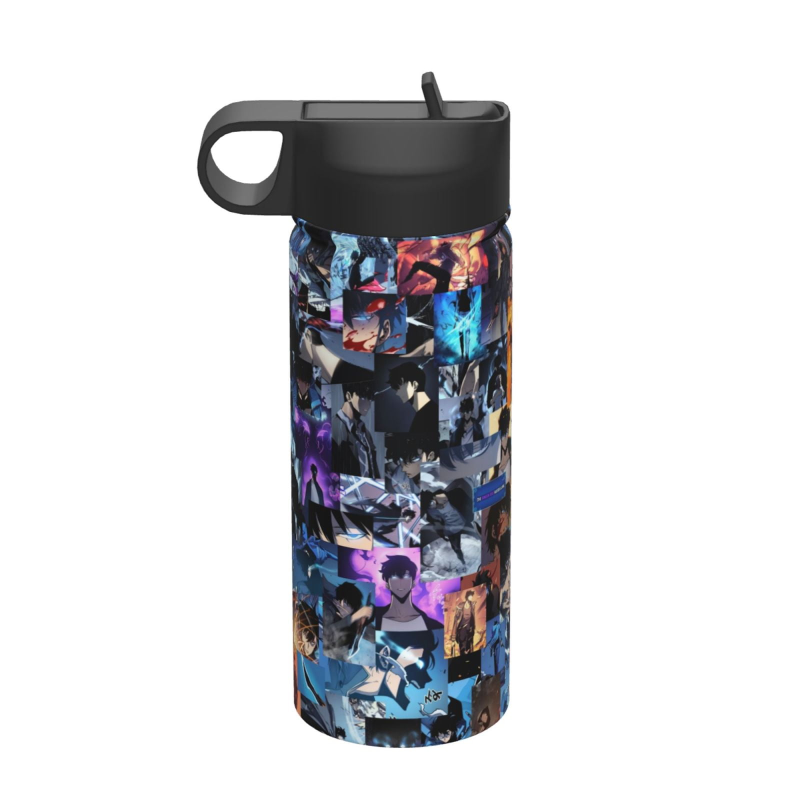 Solo Leveling Water Bottle, Cute Pattern Stainless Steel Vacuum