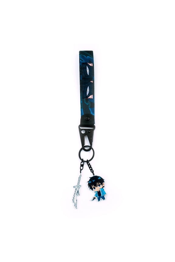 Solo Leveling x Otaku Collab  Sung Jinwoo Key Chain & Wrist Strap Bundle | Anime Gift Set for Fans & Collectors