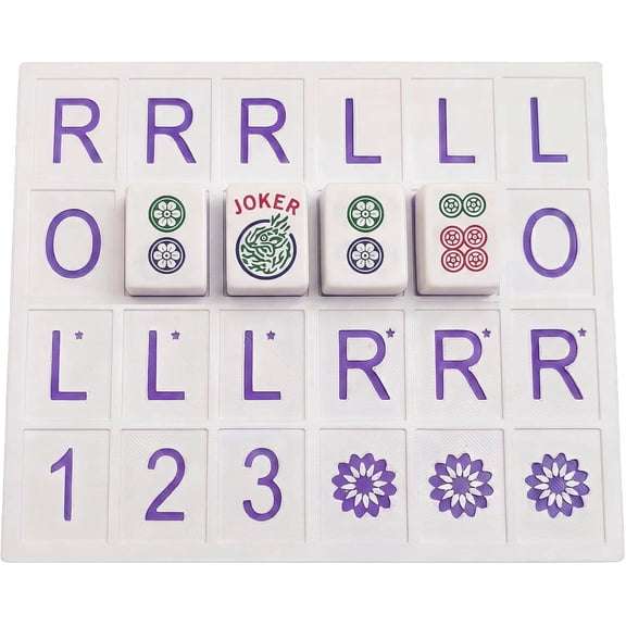 Solo Mahjong Board Practice, 3D Printed American Mahjong Training Aid with 24 Slots, Portable Tile Arrangement Rack for Beginners Pros, Charleston RLO Passing Guide Strategy Tool