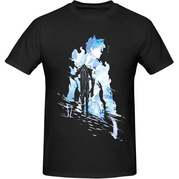 Solo Music Leveling Men Soft Cotton Short Sleeved T Shirt O Neck Casual Comfort Funny Tops