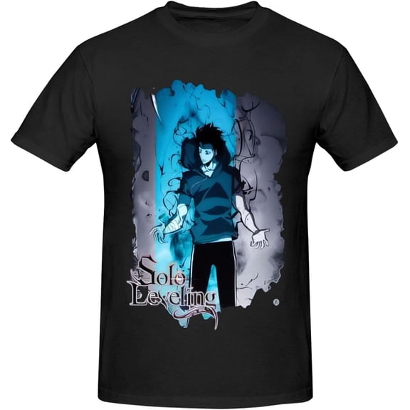 Solo Music Leveling Men Soft Cotton Short Sleeved T Shirt O Neck Casual Comfort Funny Tops