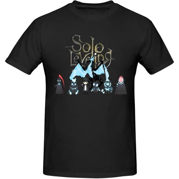 Solo Music Leveling Men Soft Cotton Short Sleeved T Shirt O Neck Casual Comfort Funny Tops