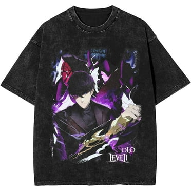 Solo Music Leveling Men Soft Cotton Short Sleeved T-Shirts Crew Neck Casual Comfort Cool Tee Shirts