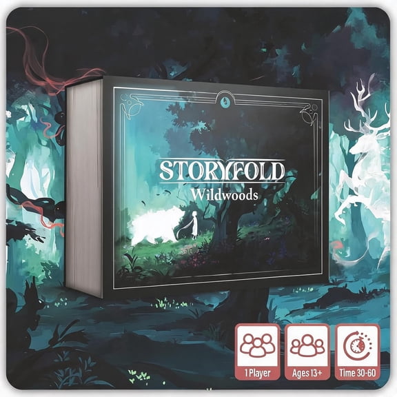 Solo Narrative Adventure Board Game for 1 Player with Storybook Gameplay and River Card Mechanic