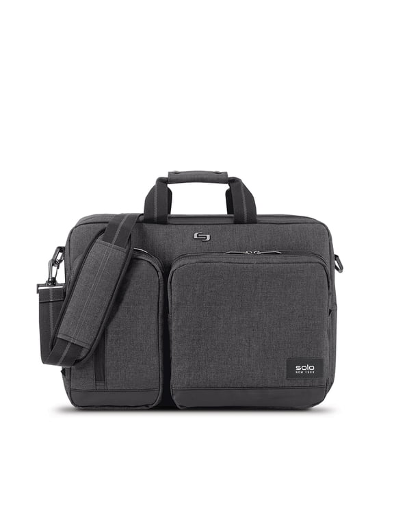 Duane Hybrid Briefcase Backpack Polyester Gray Solid Print