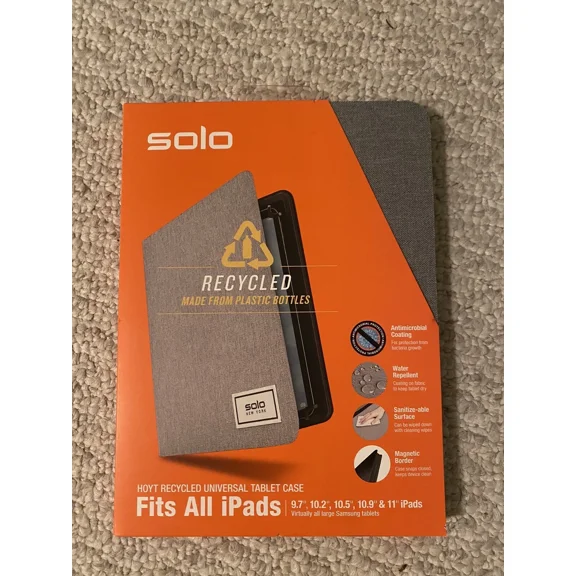 Solo New York Hoyt Recycled Universal Tablet Case Gray, 9.7-11