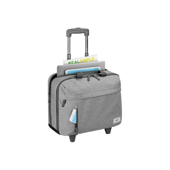 Solo New York Re:Start Rolling Bag With 15.6" Laptop Pocket, 51% Recycled, Gray