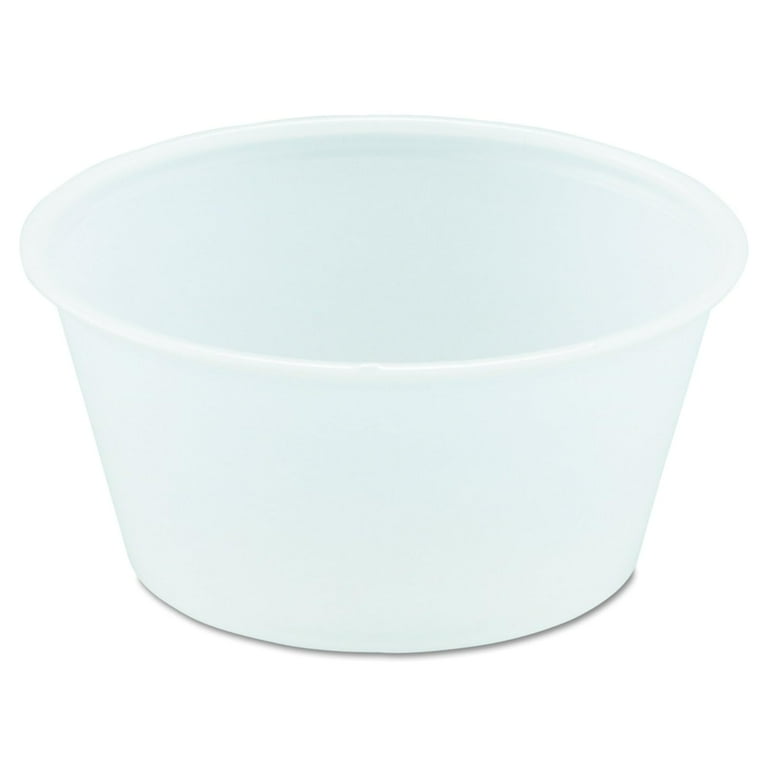 Polystyrene Portion Cups, 4 oz, Translucent, 250/Bag, 10 Bags/Carton Polystyrene Portion Cups, 4 oz, Translucent, 250/Bag, 10 Bags/Carton