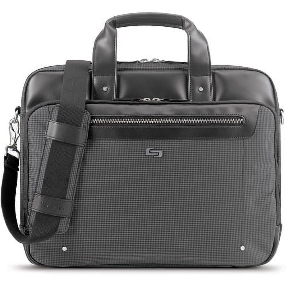 Solo Park Briefcase With 15.6" Laptop Pocket, Black
