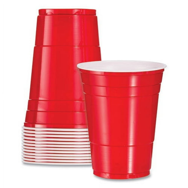 Plastic Cold Cups, 16 oz, Red, 50/Pack Plastic Cold Cups, 16 oz, Red, 50/Pack