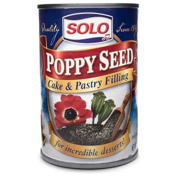 Solo Poppy Seed Cake & Pastry Filling (12.5 oz ) Pack of 4