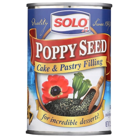 Solo - Poppy Seeds Cake & pastry Filling - 12.5 Oz, Case of 6