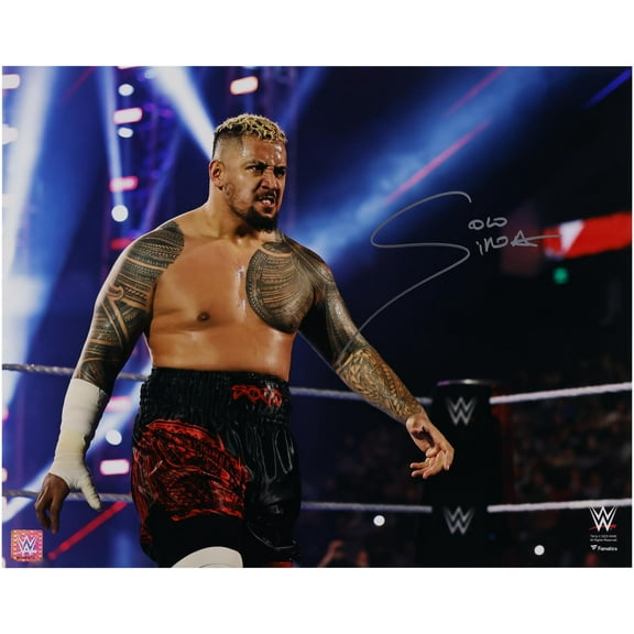 Solo Sikoa WWE Autographed 16" x 20" Standing In Ring Photograph - Fanatics Authentic Certified