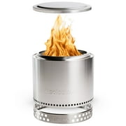 Solo Stove Bonfire Essential Bundle 2.0 | Incl. Smokeless Fire Pit, Stand, Lid, Camping Accessories, Portable for Wood Burning, Removable Ash Pan, Stainless Steel, H 16.75in x Dia 19.5in, 21.75lbs