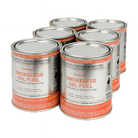 Solo Stove Smokeless Gel Fuel 12.3oz 6 packs Orange Cylindrical