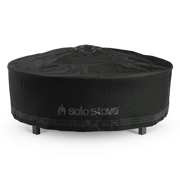 Solo Stove Surround Shelter Large | Protective Cover for Fire Pit Surround Table, Weather-Resistant, Solution Dyed Acrylic/ PVC Backing/ Aluminum Support Stays, Dims (HxDia): 20.8 x 54.1 in, Black