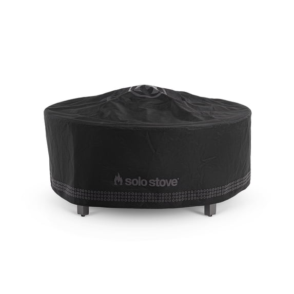 Solo Stove Surround Shelter Small | Protective Cover for Fire Pit Surround Table, Weather-Resistant, Solution Dyed Acrylic/ PVC Backing/ Aluminum Support Stays, Dims (HxDia): 20.8 x 42.5 in, Black