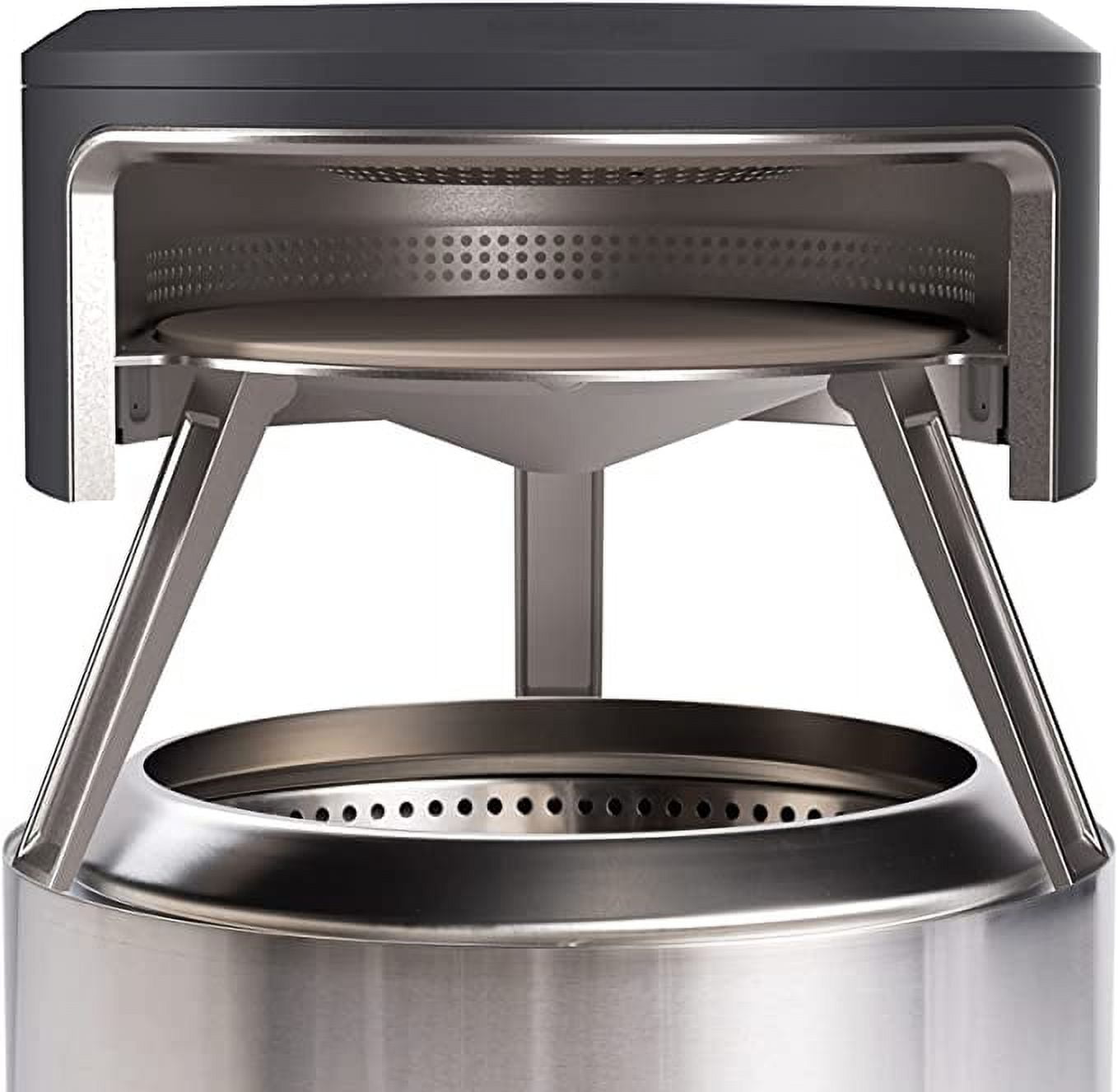 Stainless Steel Outdoor Wood-Fired Pizza Oven with Carry Case