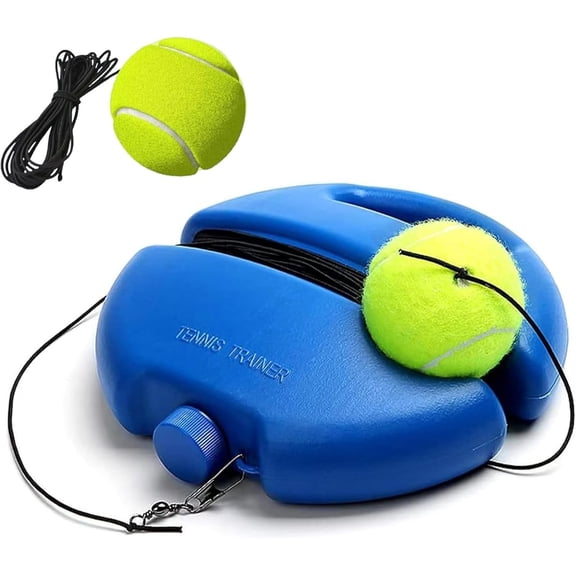 Solo Tennis Trainer Rebound Ball, Including 3 High-Elasticity Rope Balls, Suitable for Adults, Children and Beginners to Practice Tennis.